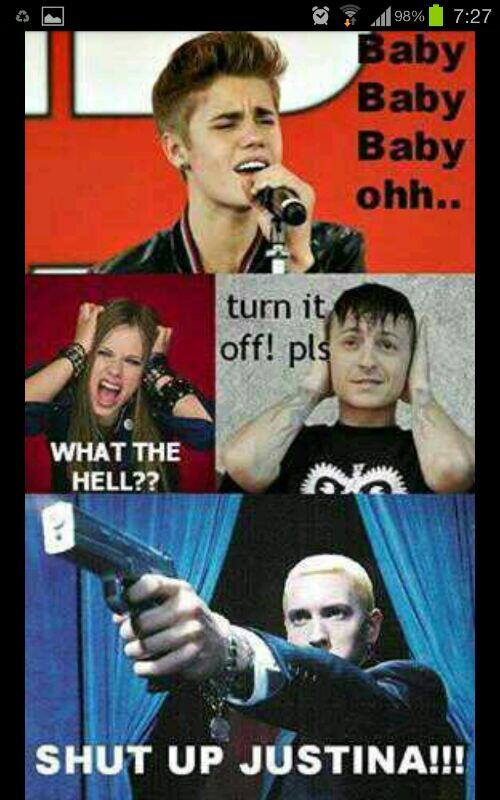 Amanda Slim Justin Bieber Baby Baby Baby Ohh Eminem Shut Up Justina Http T Co 9xyqremlo5