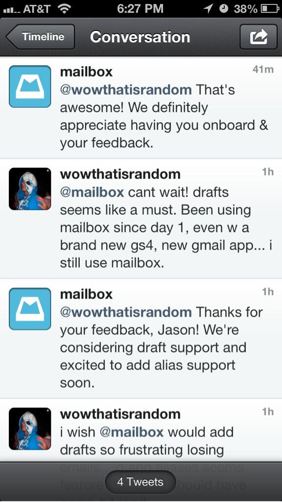 TonyMichael's tweet image. @kentsfreeman 
Looks like this guy
has the same wishlist…

cc: @wowthatisrandom @mailbox
#EmailApps