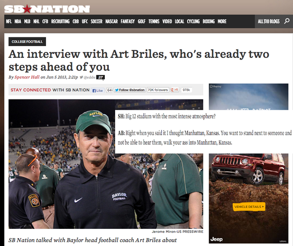 johny_epleseed's tweet photo. . @sbnation @edsbs Oct. 12th can't come soon enough. We'll be ready. http://t.co/lj7iZtRxYl