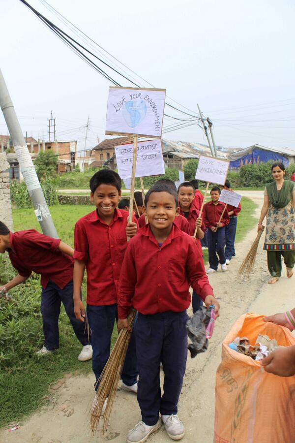 June 05, 2013,World Environment Day,Children at Hamro Ghar(Rehab Centre), calling for a positive environmental action