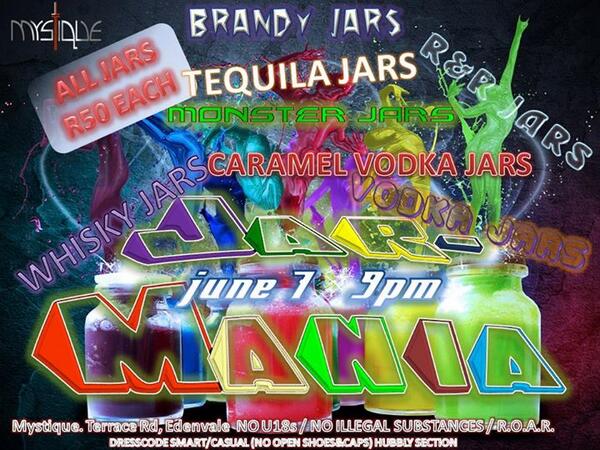 This Friday : Jar mania only at <a href="/Mystiquelounge/">Mystique</a> !! Catch me 12:30 am on the decks! #amped