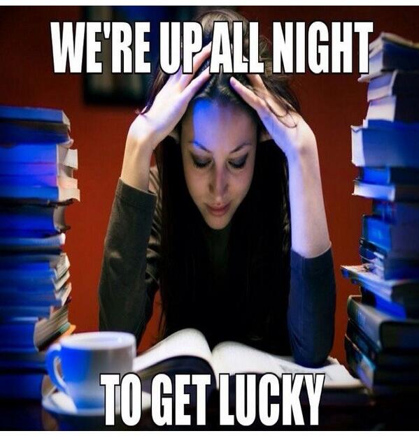 We are up all night to get lucky ...