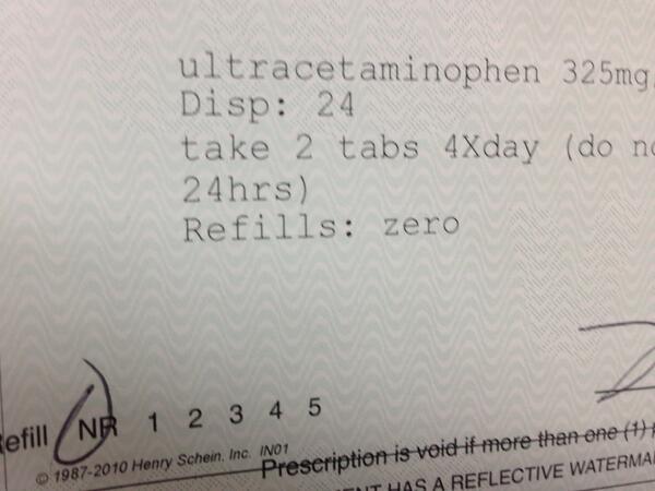 KeylaPalmer's tweet photo. Ultra-acetaminophen ... Hmmm what happened to extra strength Tylenol ? ;) http://t.co/5blCALeZXg