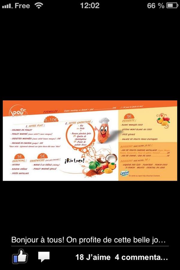 IDOUSS1's tweet image. Notre carte spécialement revisitée pour le Rio Loco Antillas! RDV sur notre stand... #RioLoco #Idouss