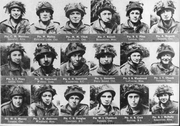 6thairborne's tweet photo. 1st Canadian Parachute Bn,only #Canadian Paratroopers to land on #dday, #ExCoelis. fought w. 6AB in Ardennes & Rhine. http://t.co/YcjaPjOafr
