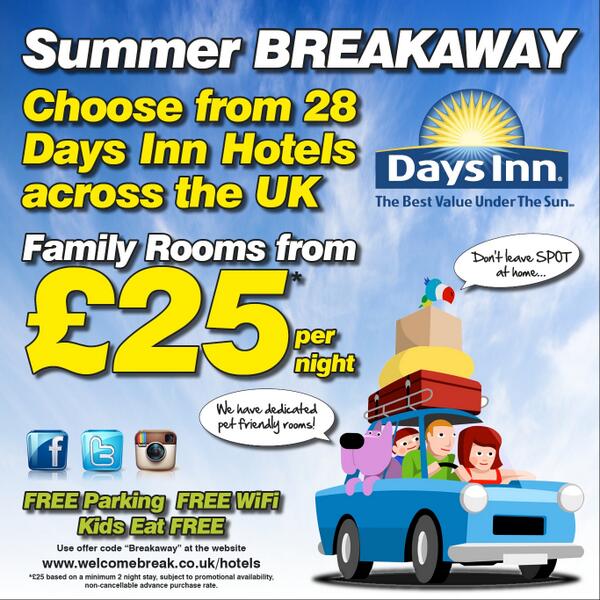 MotorwayHotels's tweet photo. Don't leave your pet at home here at DAYS INN we are pet friendly with dedicated pet rooms http://t.co/lreYNB5D8w http://t.co/GupK6czOJr