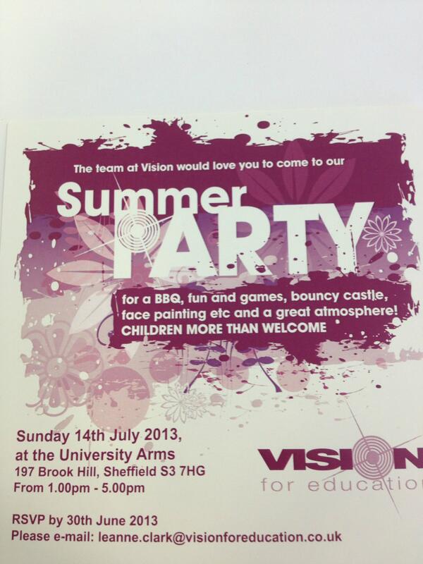 VisionForEd's tweet image. Join the Sheffield team for our fun filled summer BBQ in #july14  #Sheffield  #Summerfun