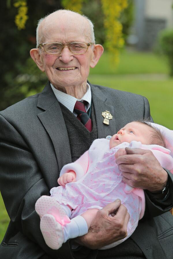 Will these be the oldest &amp; youngest O'Sullivans attending the Gathering? Jackie the Farmer, 101 and Sarah, 6 weeks