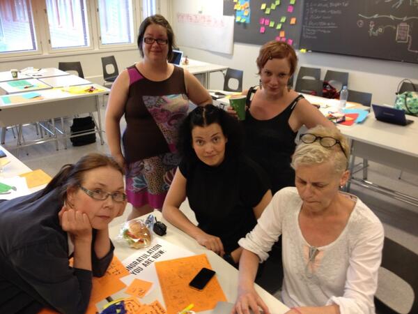 ServiceJamTurku's tweet photo. Finalising the presentation is #teamwork #ggovjam http://t.co/WD7P1WTe7F