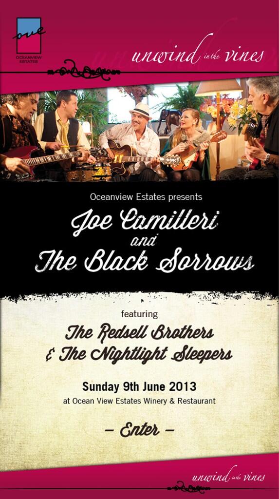 Don't miss the "Black Sorrows" this weekend at Mt Mee.A great Day drinking wine and listening to some great music!