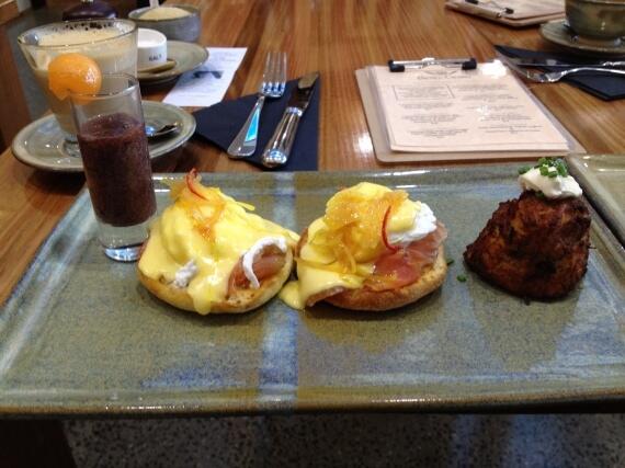 B'fast Menu -- featuring our signature Eggs Benedict...no better way to start before heading up the mountain!