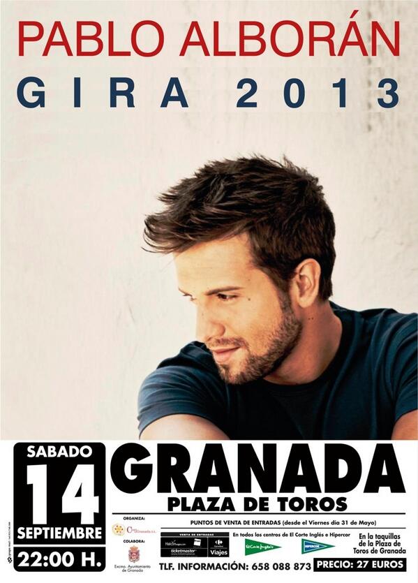 CosodeGranada's tweet photo. 14 de septiembre. @pabloalboran en concierto. Entradas ya a la venta!! http://t.co/8sieZRSfhn