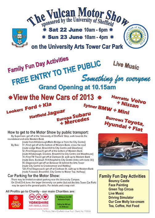 VulcanRotary's tweet photo. Hello @RotaryRotherham @RotarySitwell Thanks for your support Please forward details of #motorshow to everyone http://t.co/O250tIMA1i
