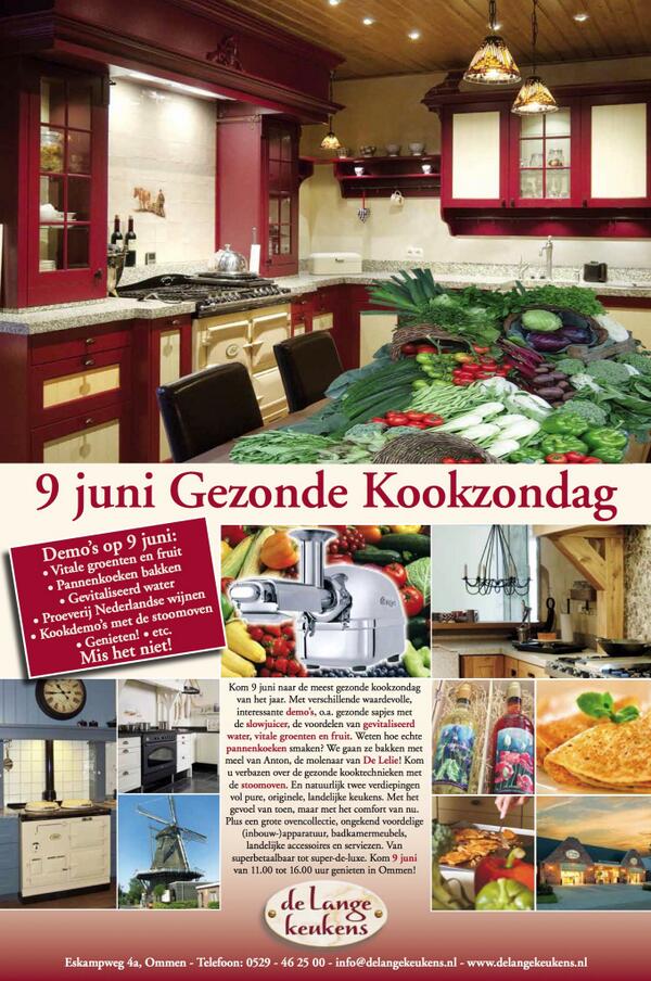 delangekeukens's tweet photo. Meer info over onze #kookzondag 9 juni nu op de website!! #vitaalwater #eefstel #gezondevoeding http://t.co/Ynwki1MUIa