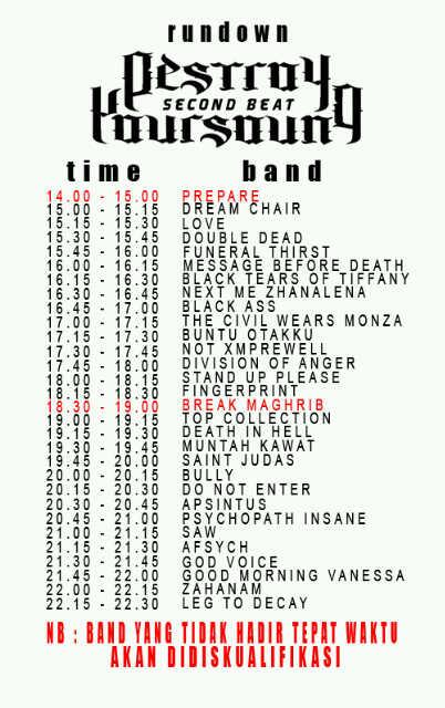 Tonight! Destroy your sound  , 19.00pm At Terminal Futsal 2nd floor Cover charge 20 ribu, Ramaikan Teman !!