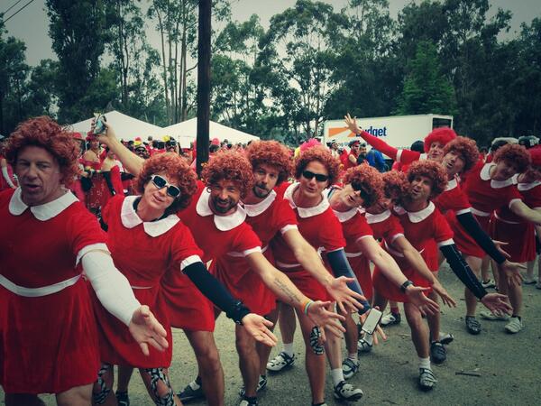inertiabird's tweet photo. I love a tranny Annie train!!  it's #reddressday :) rest stop 1 day 5 Annie...TrAnnie. #alc2013 http://t.co/nME1NdLZuj /via @rjsanjose