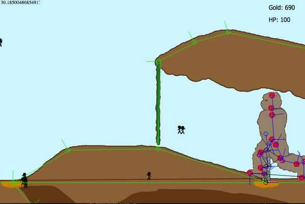 LabuGames's tweet image. Giants &amp;amp; Dwarves TD Fun Fact No.3: We started out with stick figures and programmer&apos;s art. Check out the screenshot: