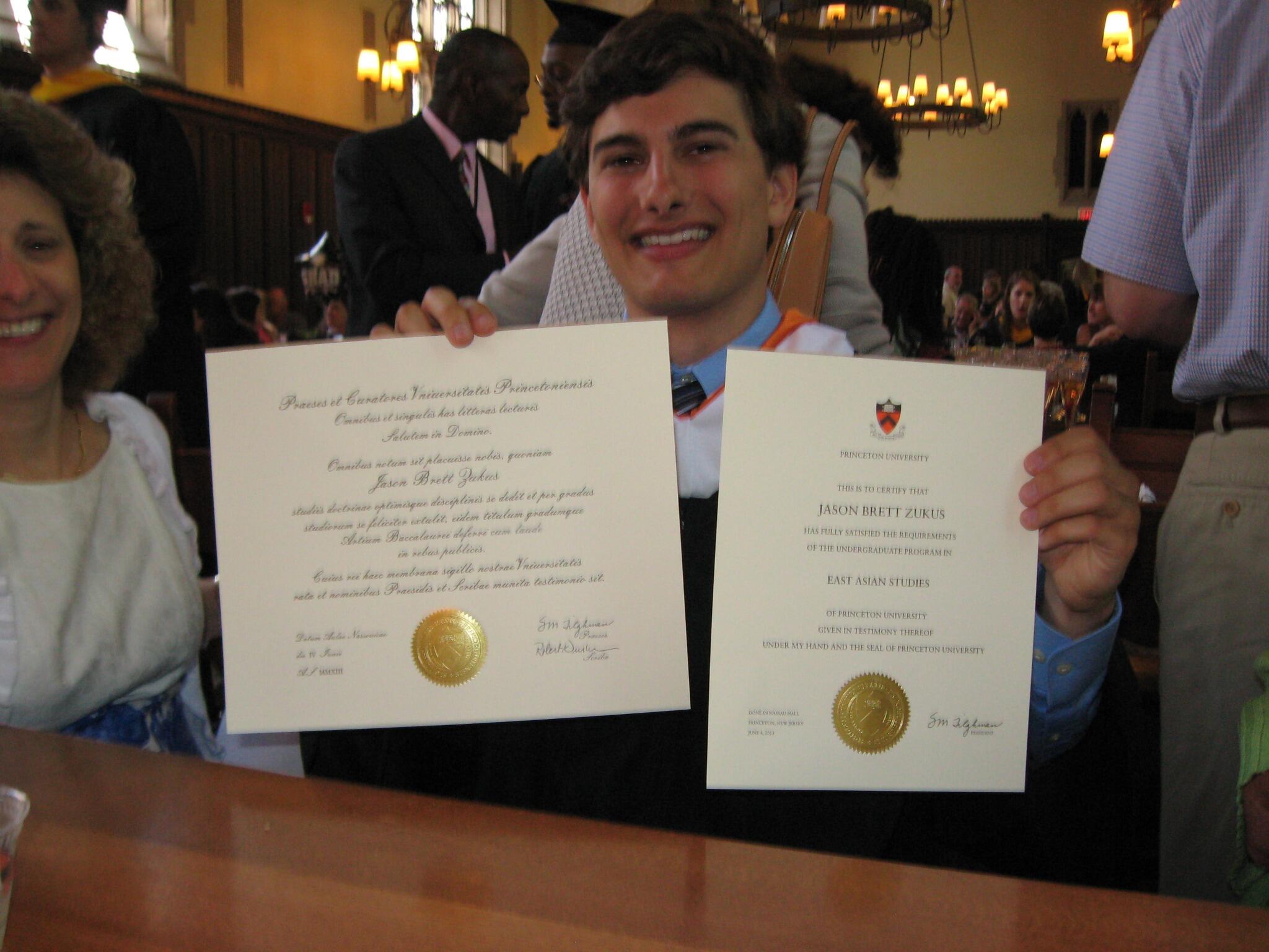 Princeton University Certificate