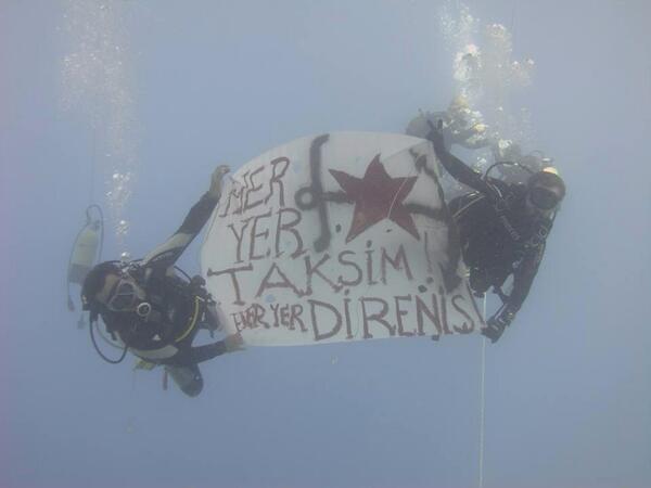 tambirece's tweet image. @DirenGezi sualtından çapulculara selam olsun! KASAD&apos;dan sevgilerle...