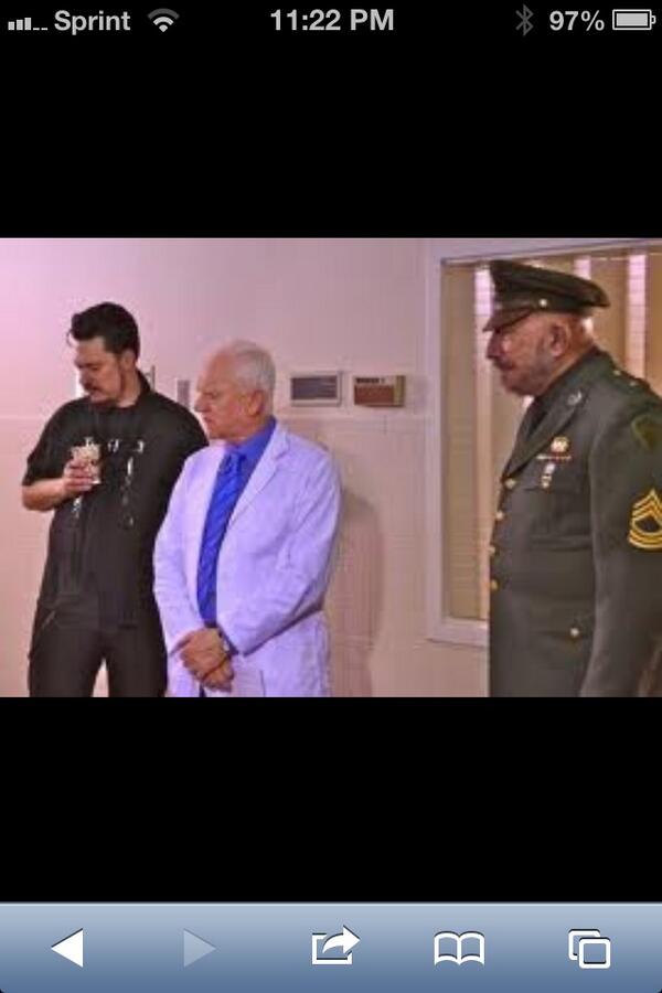jessedayton's tweet photo. Me, Malcolm McDowell,Sid Haig on set of the film I wrote/directed Zombex...c Sid &amp; Zombex @Metallica Orionfest wknd! http://t.co/i75k0gcRlZ
