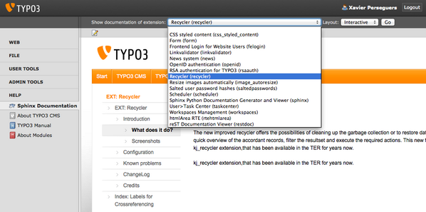 xperseguers's tweet image. Remember @fsuter announcing migration of #TYPO3 sysext manuals to #ReStructuredText? forum.typo3.org/index.php?t=ms… 99% done