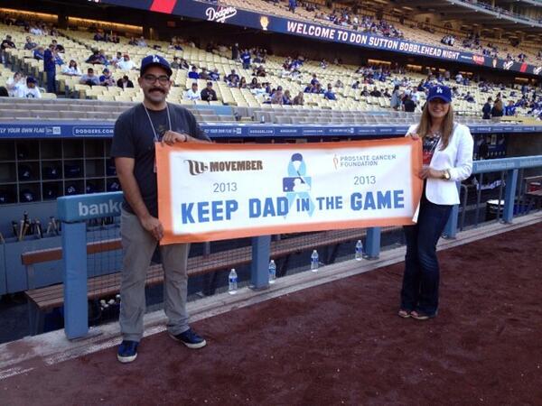 PCFnews's tweet photo. Our friends at @Movember joined us on field today at the @Dodgers game. We can't thank @Movember enough!! http://t.co/oD1TyINbH7