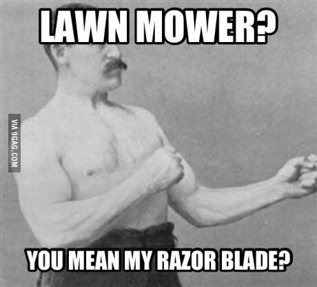 patovic's tweet image. Overly manly man about lawn mowers 9gag.com/gag/av0p2P5?re… via @9GAG