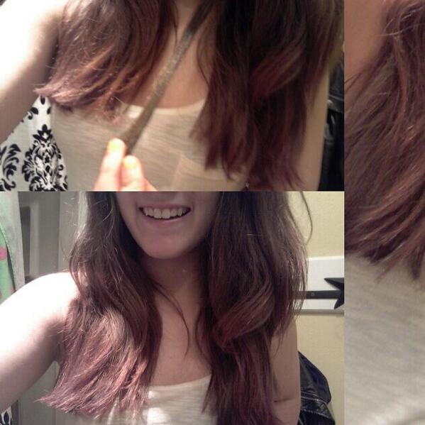 izzykitterman's tweet image. Because im a rebel. #redtips #greenstrand; @mitchellmogz i hope he doesnt get mad at me lololol