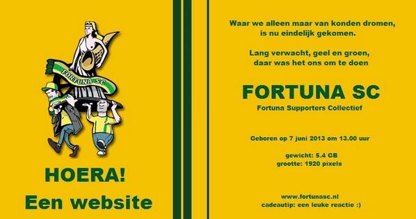 We zijn live! Kijk nu op fortunasc.nl <a href="/FortunaSittard/">Fortuna Sittard</a>