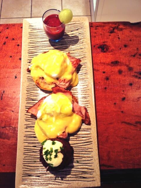 Ohhhh yes! Classic Double Smoked Ham Eggs Benedict! ....join us at Bean &amp; Grain Thredbo Village!
