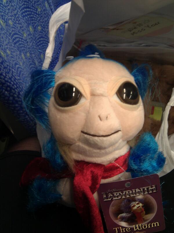 _MsMoneypenny_'s tweet photo. Naww look at this Guy :-)  #presents #labyrinth #worm http://t.co/U0fNf8uoD4