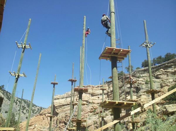 The 'Swiss team' at work, #captainzipline in  Salida #colorado. Another #coloradoadventure on the way!