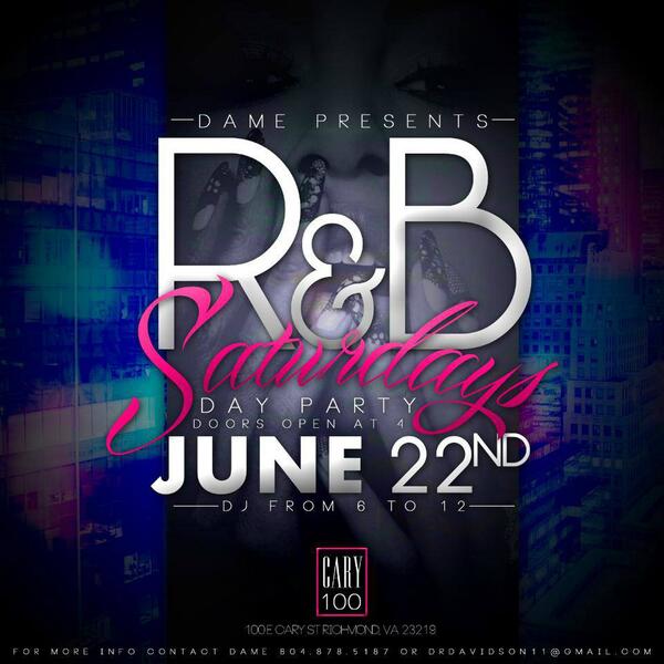 DameTheCEO's tweet photo. Start your weekend off right!@ Cary 100..June 22 starting at 4p.m...FREE entry for All Ladies! Come and Enjoy! http://t.co/T4MfyQ99yi