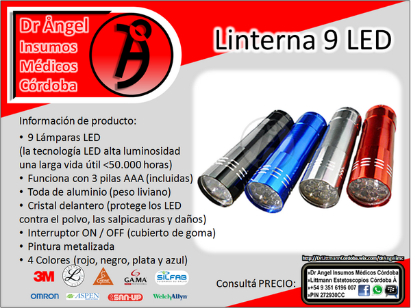 LINTERNA 9 LED consultá $$$: facebook.com/messages/littm… (para responder hay q ser Amigos,espero tu solicitud)