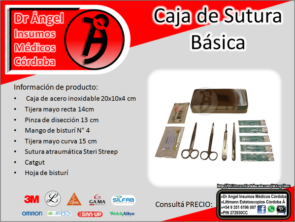 CAJA DE SUTURA BÁSICA consultá $$$: facebook.com/messages/littm… (para responder hay q ser Amigos,espero tu solicitud)