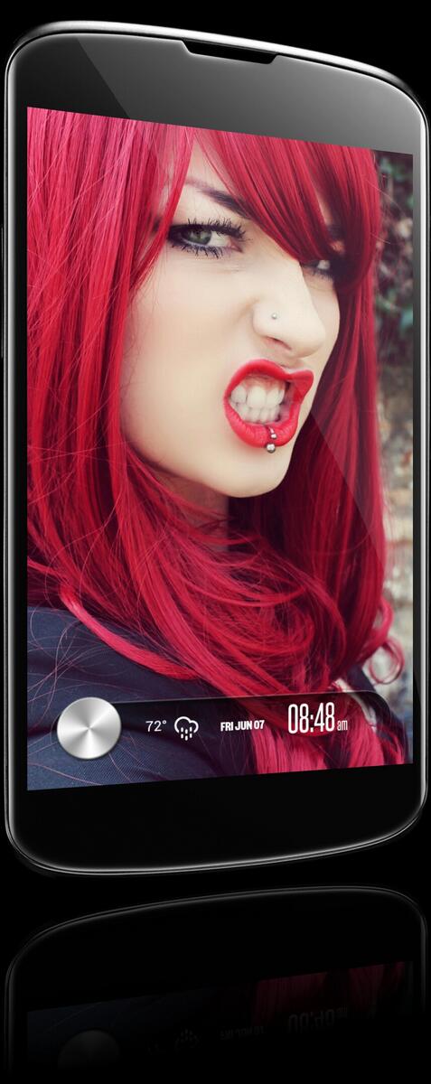 Kothuq's tweet image. BK&apos;s RED Lock Screen. #WidgetLocker #UCCW