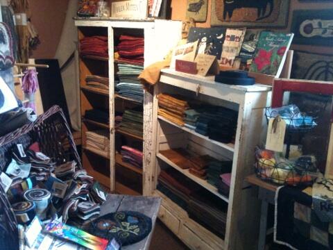 Hand dyed wool shelves are filling up again! Quarter yard $13.99