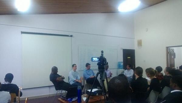 eric_hackman's tweet image. @MESTghana #MESTGuestlecture Panel discussion with @jorn_lyseggen @TomiDee @nhansch @TMouganie @joseph_hundah