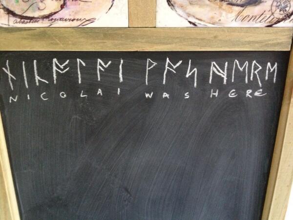 morningbeauvoir's tweet image. Fun With Runes (at @Gracie_Chops&apos;s house) #futhorc