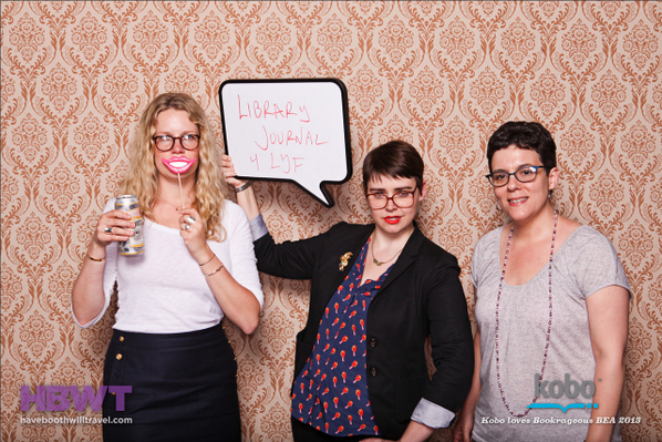 mollitudo's tweet image. #BEA13 throwback: @erintheshea, @ettathornton, &amp;amp; I at the @LibraryJournal cosponsored @Bookrageous bash.