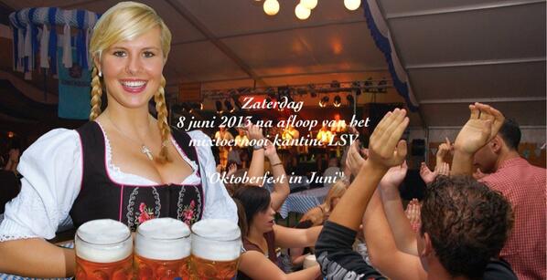 LSVLONNEKER's tweet image. Morgenavond na Henk &amp;amp; Baukje mixtoernooi. &quot; Oktoberfest in Juni&quot; genieten van halve liters bier en curryworst?