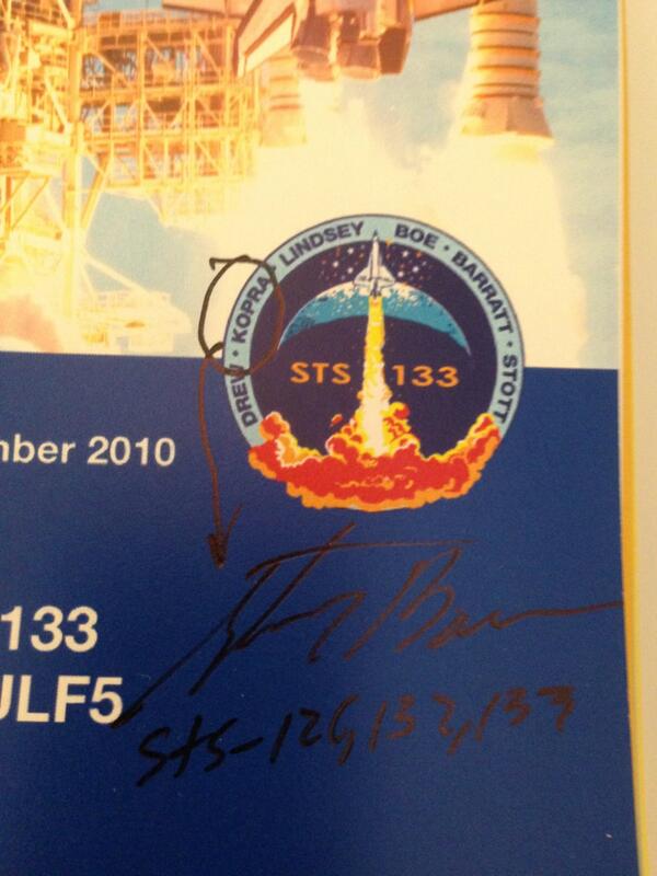 Thanks for signing this for my classroom! #SteveBowen #NASASocial #SRRBot
