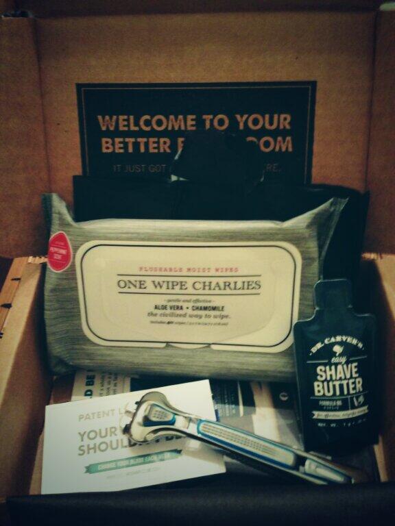 scrozie7's tweet image. We have a guinea pig. Let us know how they are! #buttwipes #dollarshaveclub #onewipecharlies