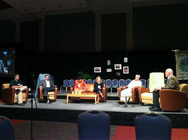 RevEverett's tweet photo. Bold move by @bishophazelwood: forum at #NESassembly13 w/ religious "nones." Watch live at http://t.co/TeotH5TWXW http://t.co/6IGqeslTBB