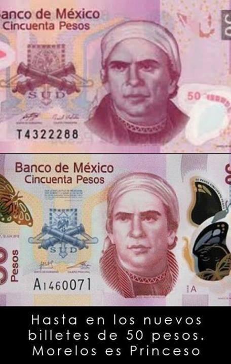 SoyTuiteroMX's tweet image. Ese Morelos es todo un loquillo se Depilo la Ceja para los nuevos billetes de $50
#WelcomeToMexicoOneDirection RT!!
