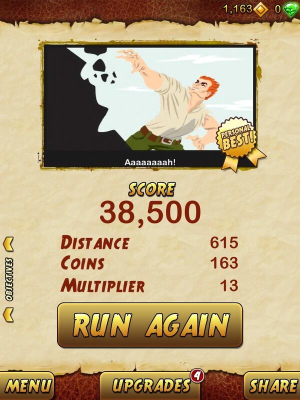 99_ferdy's tweet photo. I got 38500 points while escaping from a Giant Demon Monkey. Beat that! http://t.co/64U1ndzC8L http://t.co/xGtEdNhVvG