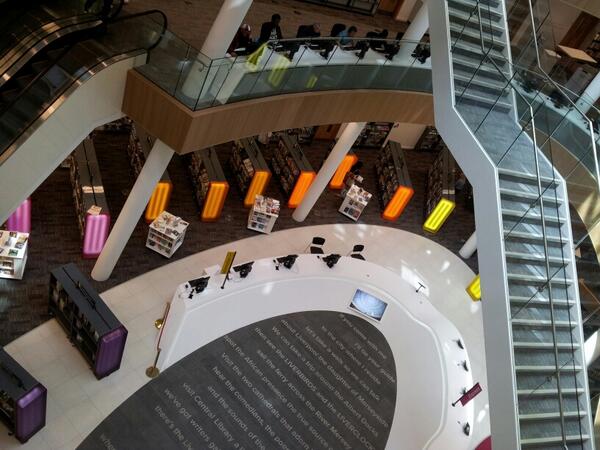 Finally checking out the brilliant refurbished Liverpool Central Library. It's absolutely fantastic! Lucky us!