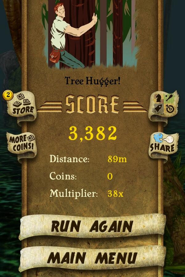 jlwitkowski's tweet image. I got 3,382 points while escaping from demon monkeys. Beat that! bit.ly/TempleRunGame #TempleRun