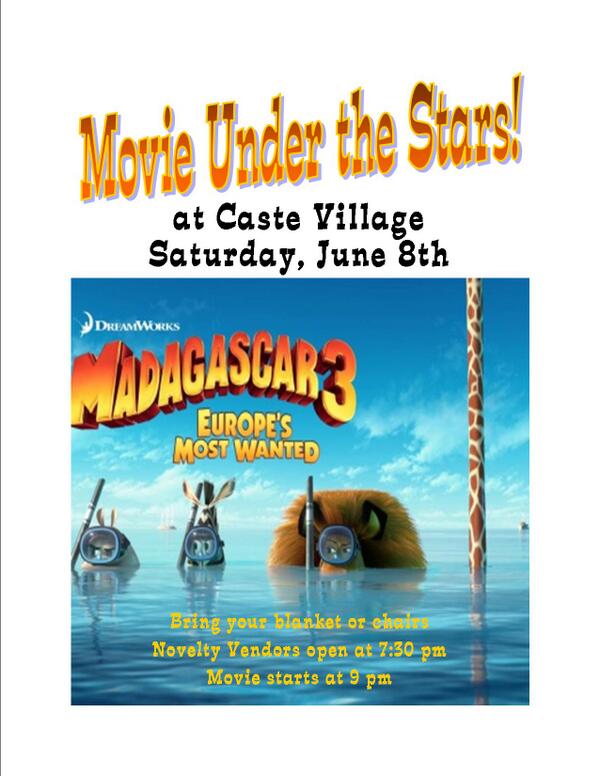 StephOnRecord's tweet photo. Whitehall Borough Recreation's "Movie Under the Stars" is tonight @CasteVillage. Fun starts at 7:30 pm, movie at 9. http://t.co/oQ7yXLnUWP