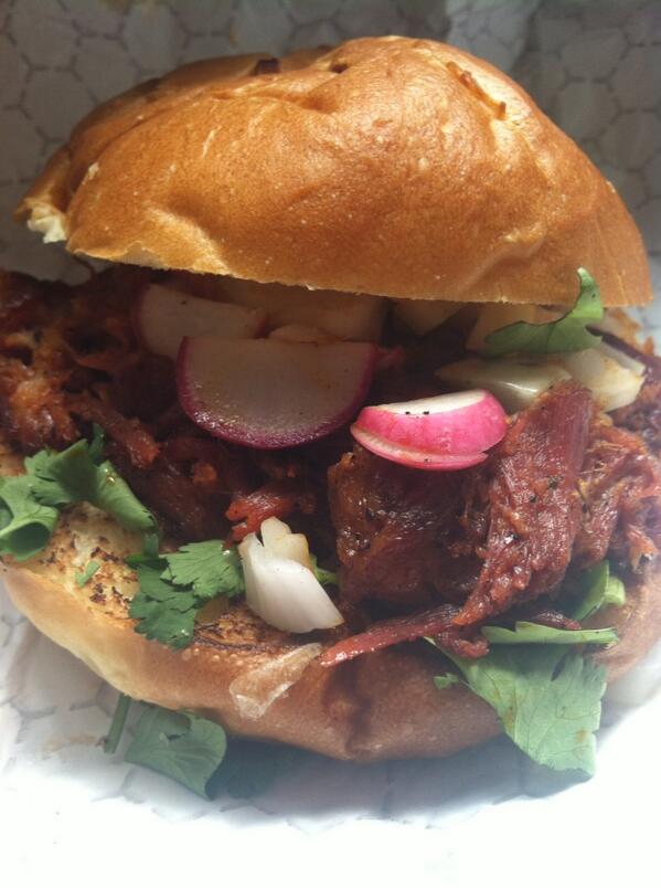Today only. Pork sandwich.